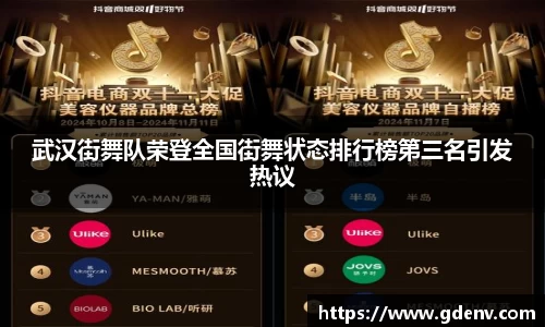 武汉街舞队荣登全国街舞状态排行榜第三名引发热议